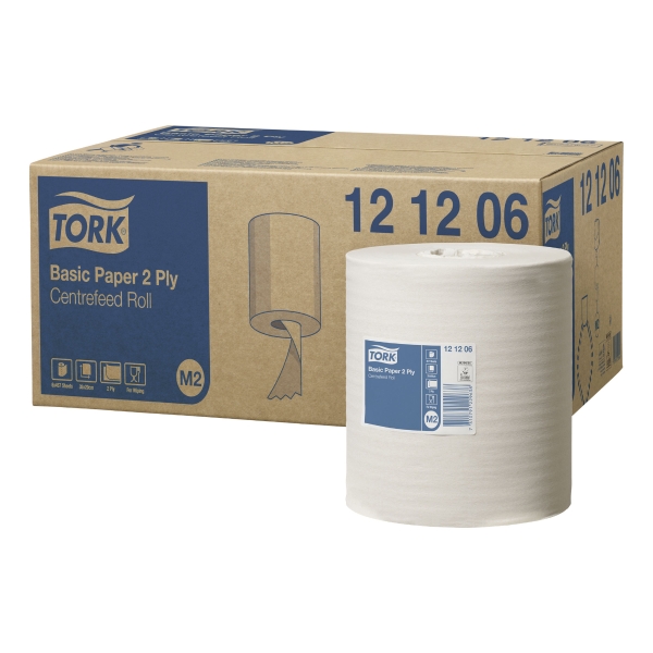 Tork Wiper Basic handdoekjes op rol voor Centerfeed M2 - pak van 6