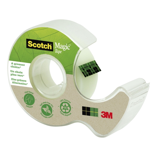 Scotch Magic 900 Recycled Hand Dispenser Including 1 Roll Of Magic 900 Tape