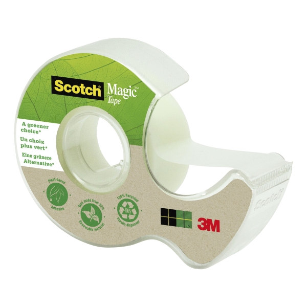 Scotch Magic 900 Recycled Hand Dispenser Including 1 Roll Of Magic 900 Tape