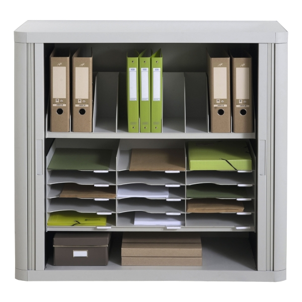 Paperflow Easyoffice Tambour Cupboard 1M Grey