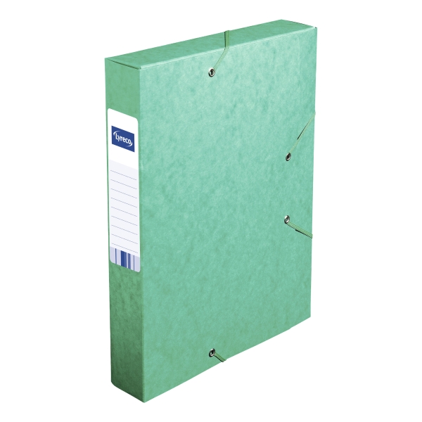 Lyreco filing box cardboard spine of 6cm green