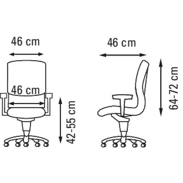 D-LINE 5156 SYNCHRO CHAIR BLACK