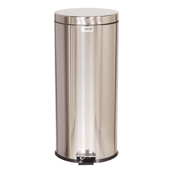 Rubbermaid Stainless Steel 30 Litre Pedal Bin