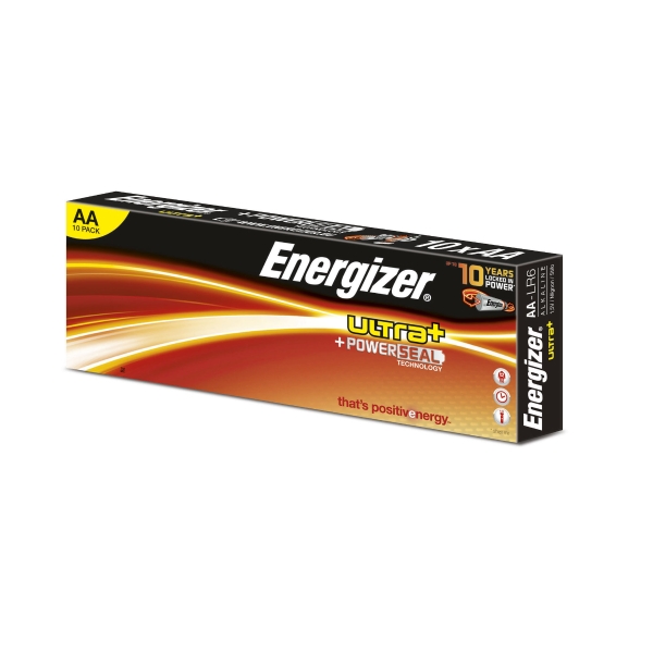 ENERGIZER ULTRA+ ALKALINE BATTERIES LR6/AA - PACK OF 10