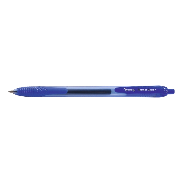 Lyreco Retractable Gel Ink Pen Blue - Pack Of 12