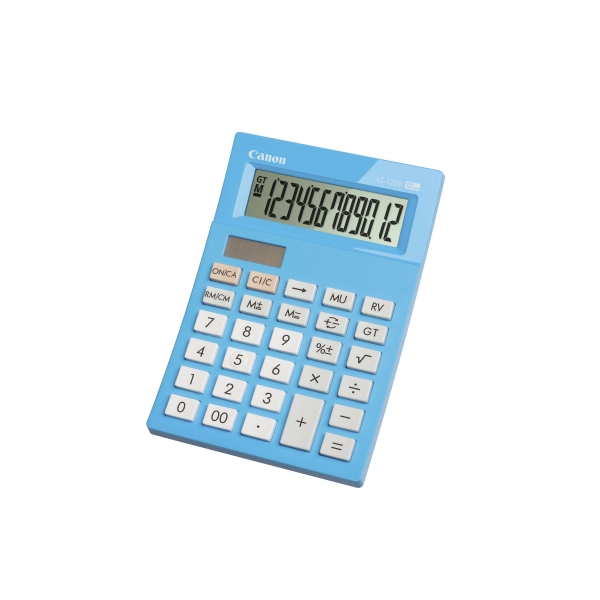 CANON AS-120 POCKET CALCULATOR 12 DIGITS BLUE