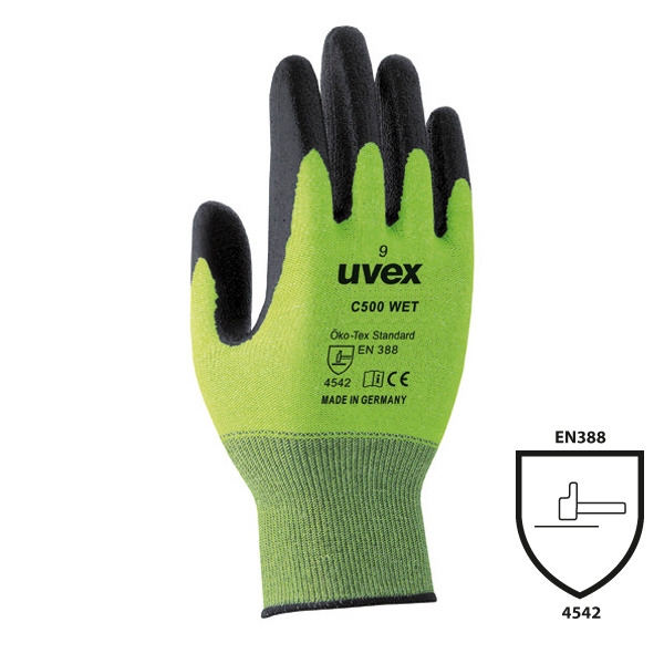 Pair Uvex C500 Foam cut protective gloves - size 9 - 10 pairs