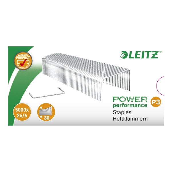 Leitz P3 agrafes 26/6 - boîte de 5000