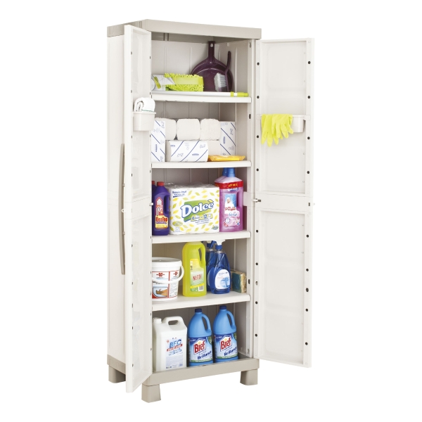 CEP CUPBOARD 4 SHELVES RESINE 1,820MM GREY