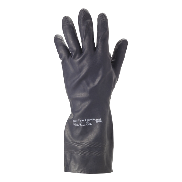 ANSELL NEOTOP 29-500 CHEMICAL GLOVES BLACK SIZE 9 - 1 PAIR