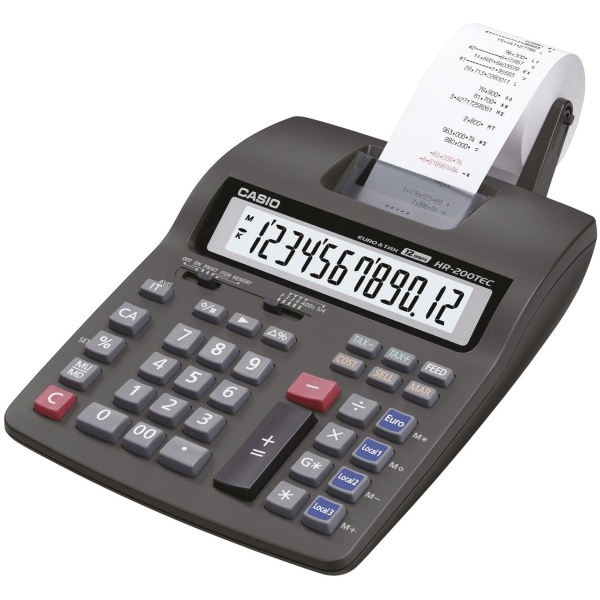 CASIO HR-200TEC  CALCULATOR 12 DIGITS