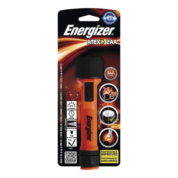 Energizer Atex 2AA zseblámpa, fényerő: 65 lumen