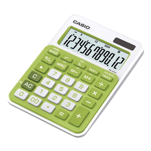 CASIO MS-20NC DESK CALC 12DIGIT GRN