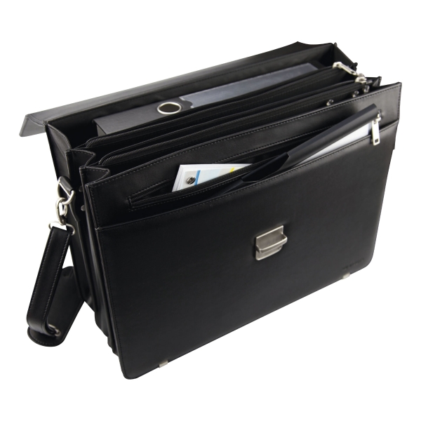 Monolith Leather Look Briefcase