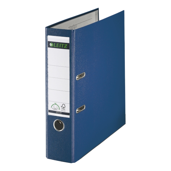 Leitz lever arch file 180° PP A4 spine 80mm blue