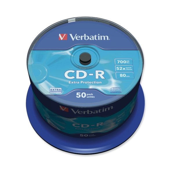 Verbatim CD-R 700MB (80min.) 52x speed spindle - pack of 50