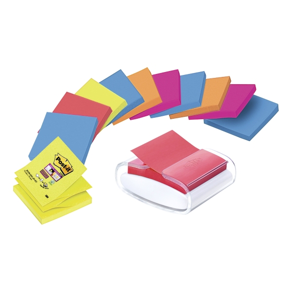 3M Post-it# PRO Z#sobn#k na z-blo?ky + bal. 12 z-blo?k/90 l#st, 76x76 mm, barevn