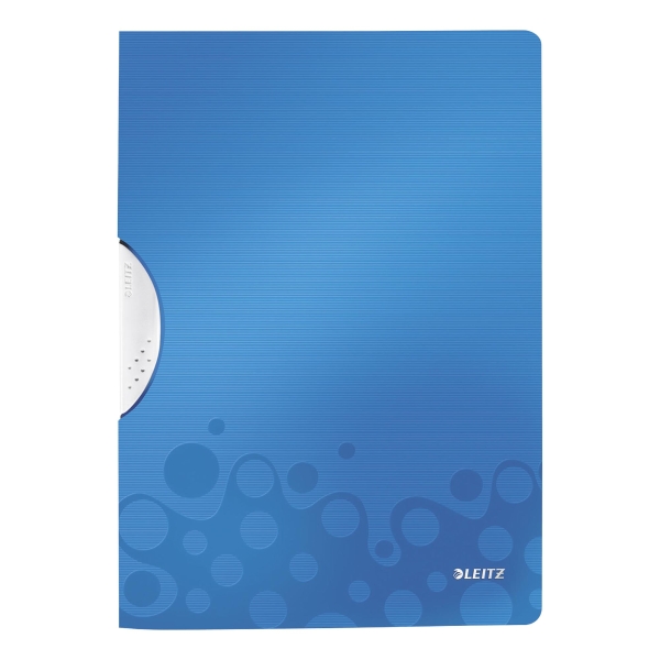 LEITZ  WOW COLOUR CLIP FOLDER BLUE