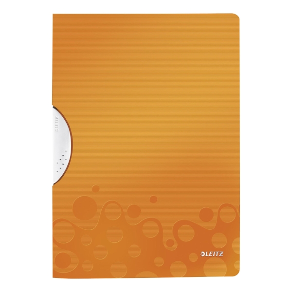 LEITZ  WOW COLOUR CLIP FOLDER ORANGE