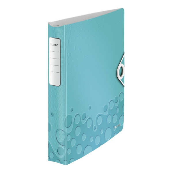 LEITZ 4242 WOW 4-RING BINDER ICE BLUE