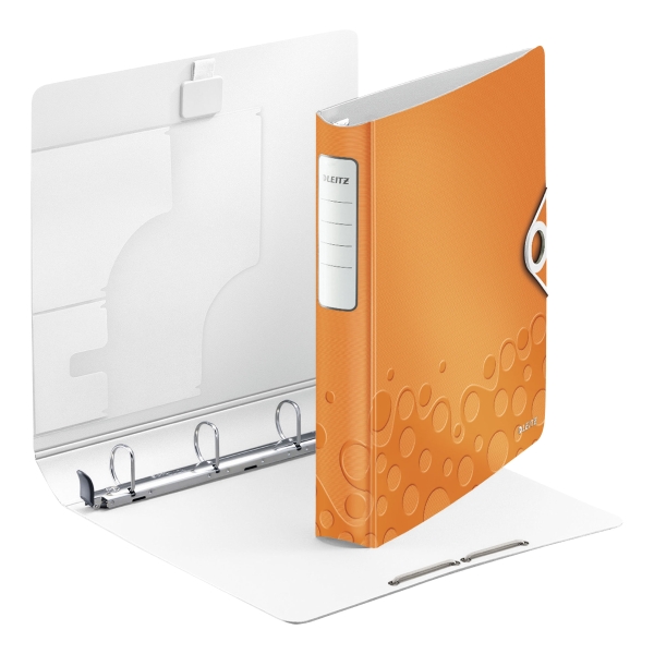 LEITZ 4242 WOW 4-RING BINDER ORANGE