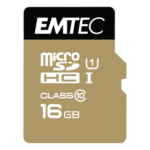 EMTEC GOLD 570X MICRO SDHC Speicherkarte mit Adapter 16 G