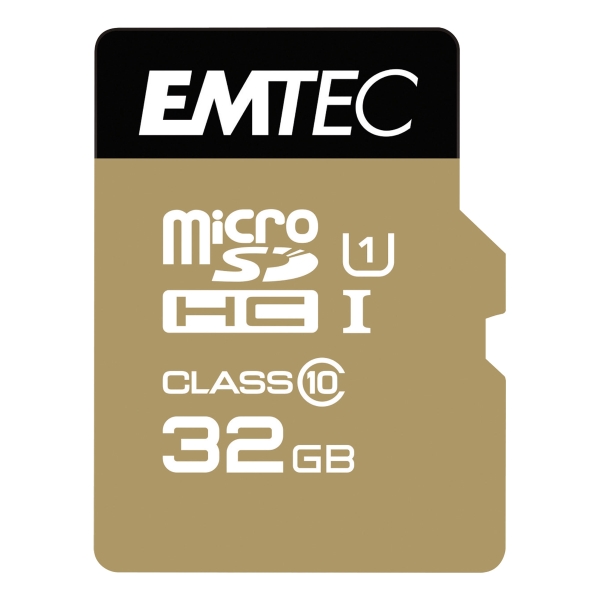 EMTEC GOLD 570X MICRO SDHC Speicherkarte mit Adapter 32 G