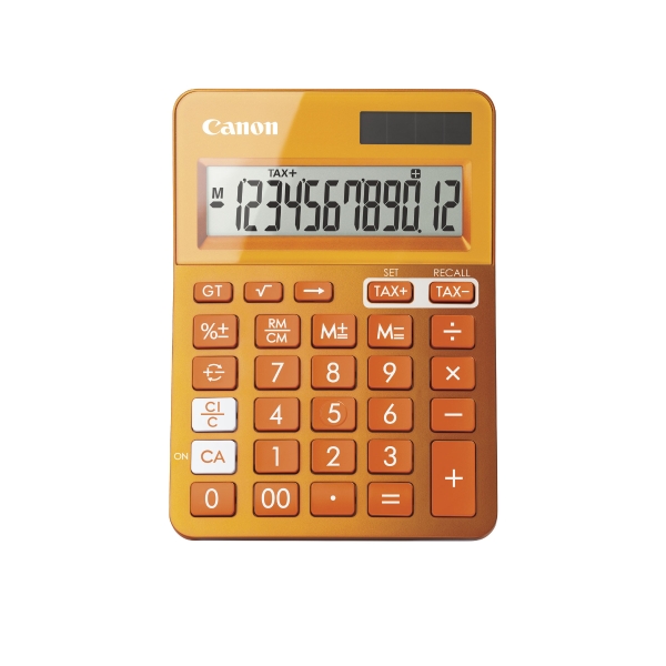 CANON LS-123 K-SERIES DESKTOP CALCULATOR ORANGE