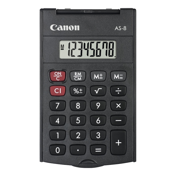 CANON AS-8 POCKET CALCULATOR BLACK