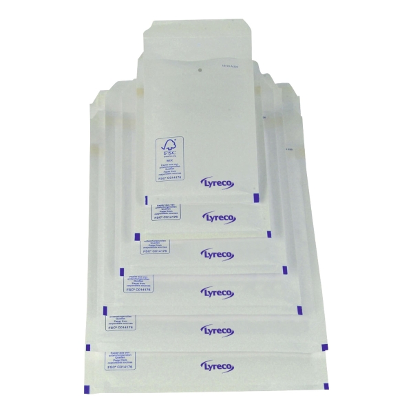 Lyreco Bubble Envelope 360X270mm 75G White - Pack of 100