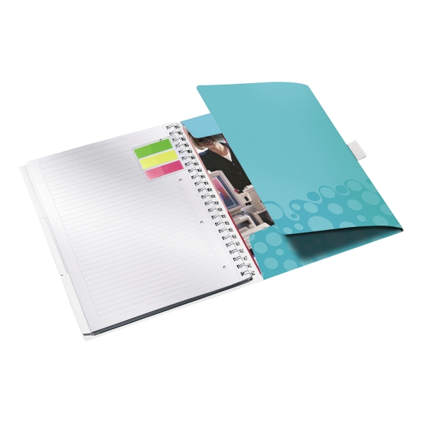 LEITZ WOW BE MOBILE NOTEBOOK PP COVER A4 RULED ICE ICE BLUE