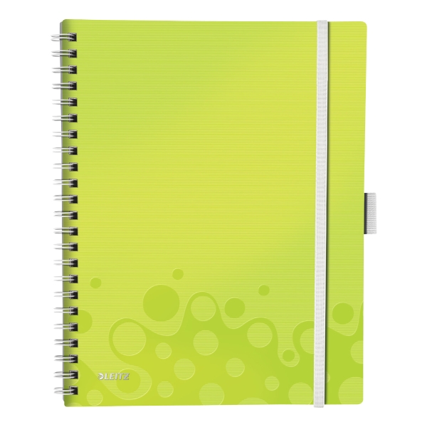 LEITZ WOW BE MOBILE NOTEBOOK PP COVER A4 RULED GREEN