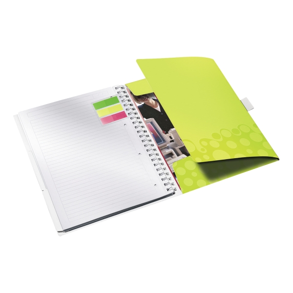 LEITZ WOW BE MOBILE NOTEBOOK PP COVER A4 RULED GREEN