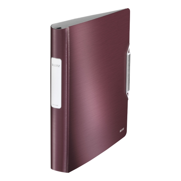 LEITZ  STYLE 4-RING BINDER BORDEAUX