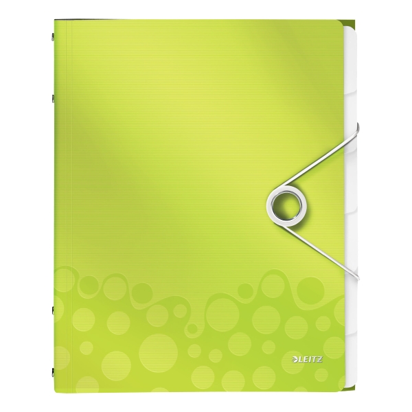 LEITZ  WOW DIVIDER BOOK 6 PARTS PP GREEN