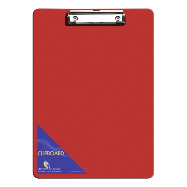 STEWART SUP 570A CLIPBOARD PVC A4 RED