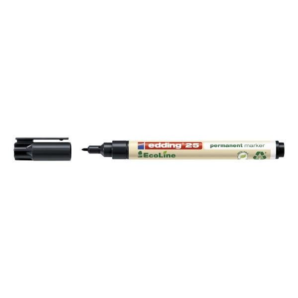 EDDING 25 ECOLINE PERM MARKER B/TIP BLK