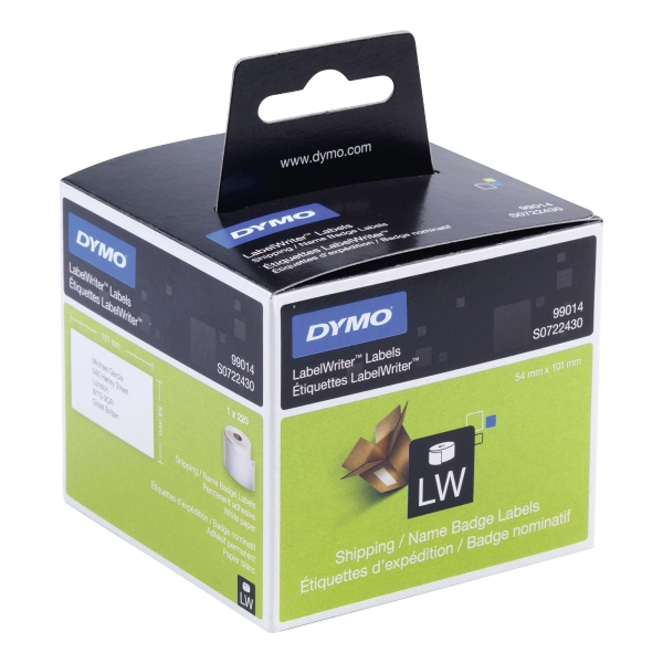 Dymo El60/Lw330 Labels 101 X 54Mm - White - Pack Of 220