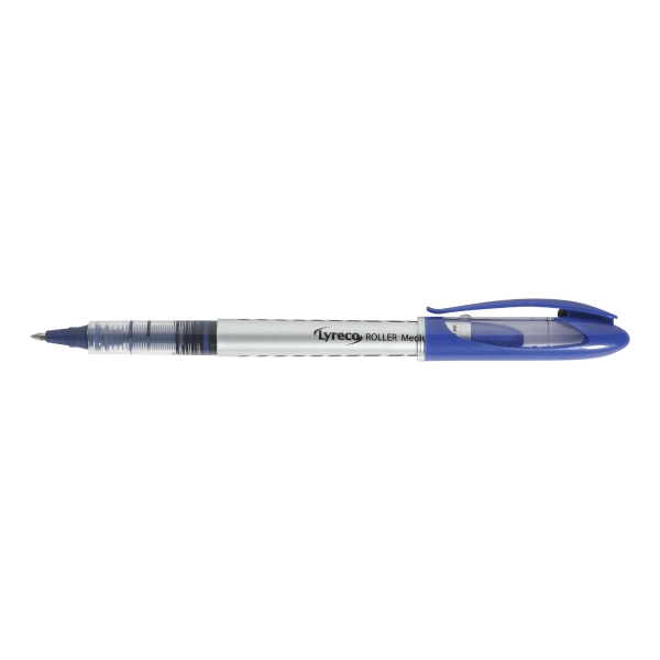 Lyreco Liquid Ink Rollerball Pen Medium Blue - Pack Of 12