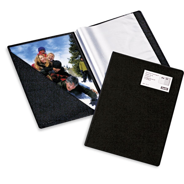 RIGID A4 BLACK 50-POCKET DISPLAY BOOK