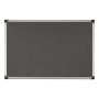 Aluminium Framed Fabric Notice Board 900Mm X 1200Mm - Grey