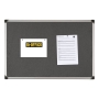 Aluminium Framed Fabric Notice Board 900Mm X 1200Mm - Grey