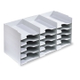 Horizontal Organiser With 15 Compartments 313 X 670 X 304Mm - Light Grey