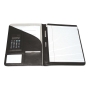 MONOLITH LEATHER CONFERENCE FOLDER BLACK