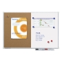 Planorga Combi-Board Half Cork/Half Whiteboard - 600 X 900Mm