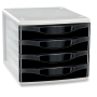 Lyreco 4-drawer unit black