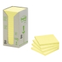 Post-it 654YRT recycled notes 76x76 mm light yellow - pack of 16