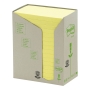 Post-it 655YRT recycled notes 76x127 mm light yellow - pack of 16