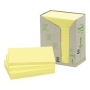 Post-it 655YRT recycled notes 76x127 mm light yellow - pack of 16