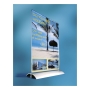 Durable Table Top Presenter A4 - Transparent Acrylic Panel with Aluminium Base